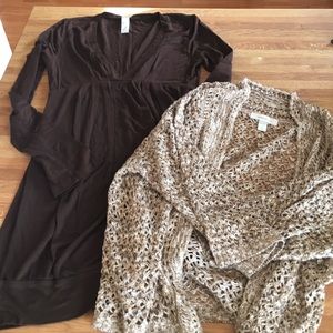 Dressbarn knit top and lush blouse