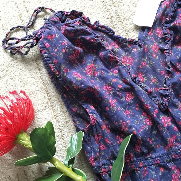 H&M Cotton Navy Floral Dress - Picture 2 of 3