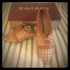 Brown Cutout Oxfords