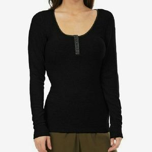 Black Henley Top