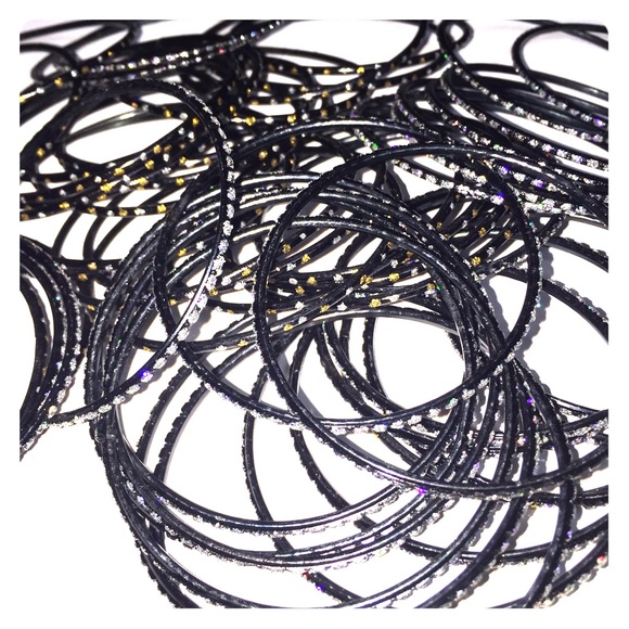 Bangles! Black/Silver; Black/Gold; 59 Total!