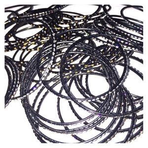 Bangles! Black/Silver; Black/Gold; 59 Total!