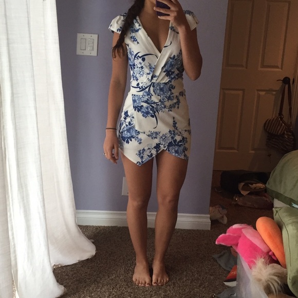 Boohoo Other - Aaliea Oriental Floral Skort Playsuit