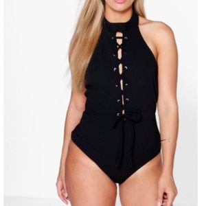 Lace up body suit