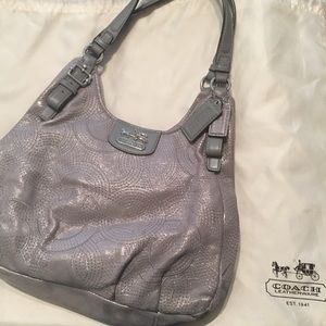 Coach silver and gray purse!