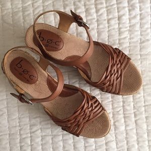 b.o.c. by Born Brown Wedge Sandal