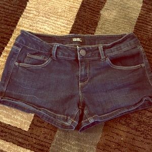Celebrity pink jean shorts