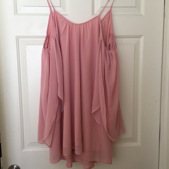 Blush Dress with Flowy Sleeves