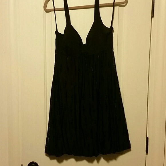 Super fun little black sequin halter dress!