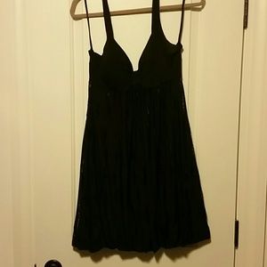 Super fun little black sequin halter dress!