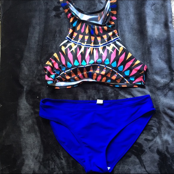 Tribal print swim suit