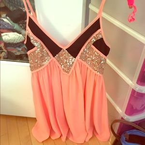 Orange and black and gold dress!