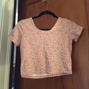 American apparel floral crop top
