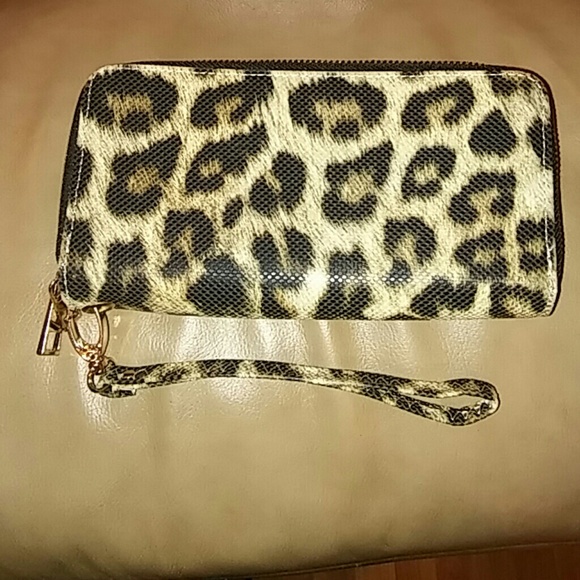 Cheetah Wallet Wristlet