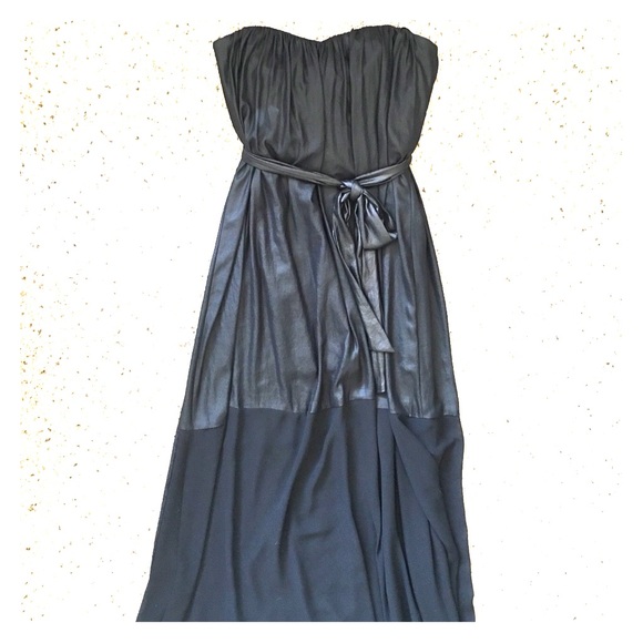 BCBG black maras strapless gown