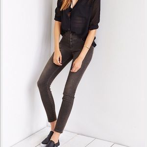 BDG high rise seam jean faded black