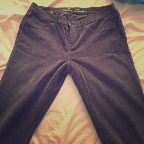 Suede skinny jeans