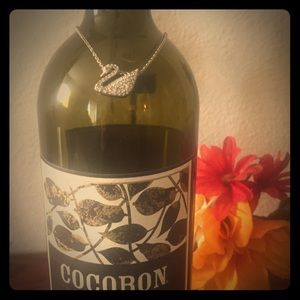 Swarovski Crystal Swan Pendant