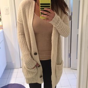 white long comfy cardigan