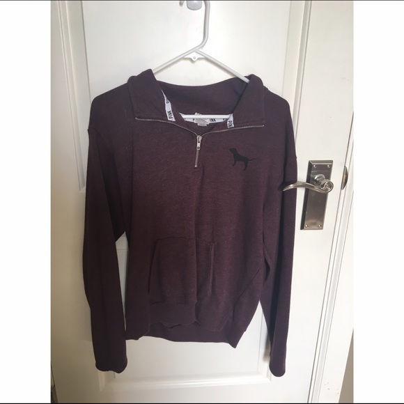 Half zip PINK hoodie