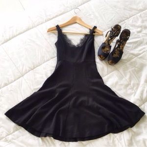 Black Lace A-line dress