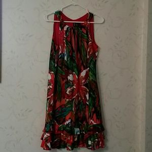 Dress sleveless multi colored