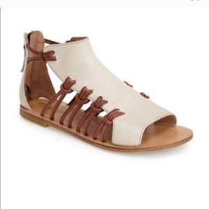 KOOLABURRA FARRAH STONE LEATHER GLADIATOR SANDALS
