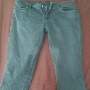 Light blue super stretch cropped jeggings