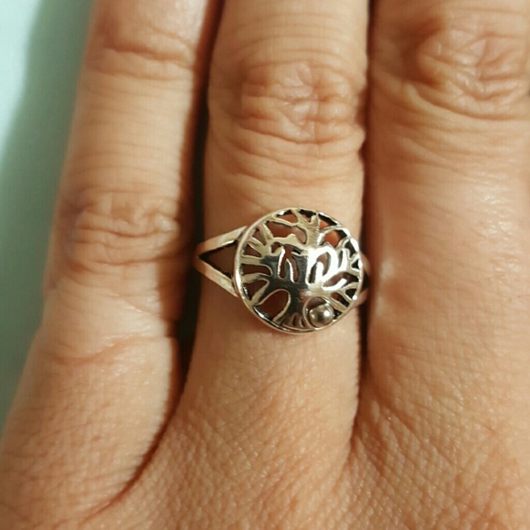 THAILAND FINE SILVER Jewelry - NEW 925 SILVER TREE OF LIFE RING - SIZE 6