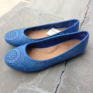 New Sonoma blue ballet flats