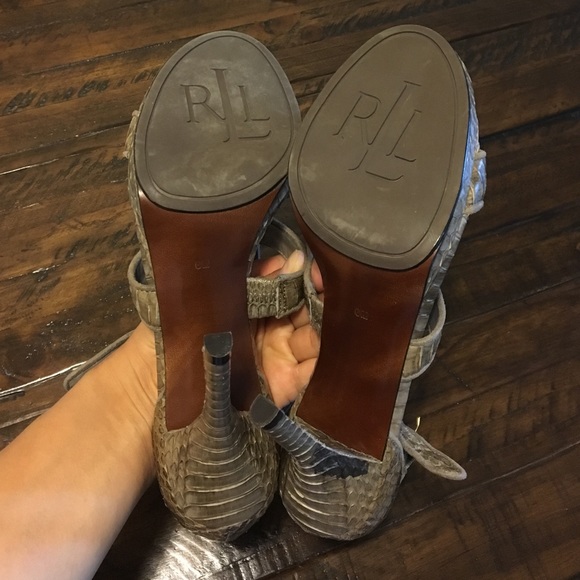 Lauren Ralph Lauren Python Effect Gladiator Sandal - image 3