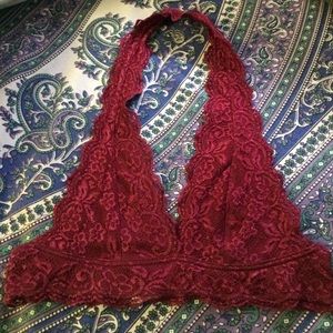 halter lace bralette