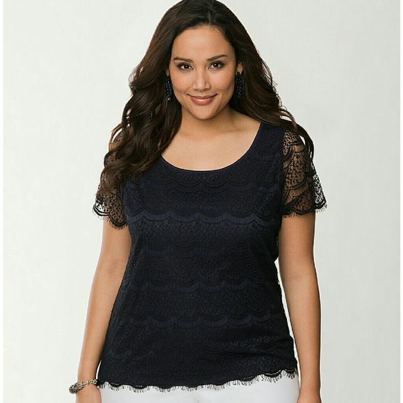 ❌SOLD❌ LB Lace Front Tee - Black