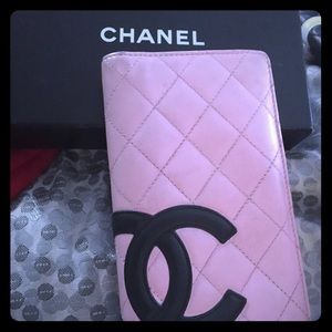 Chanel cambon pink wallet
