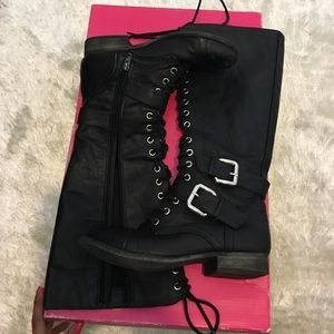 Tall combat boots