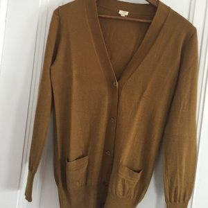 J Crew Mustard cardigan