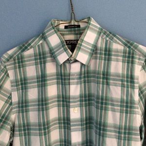 Express men's plaid modern fit shirt