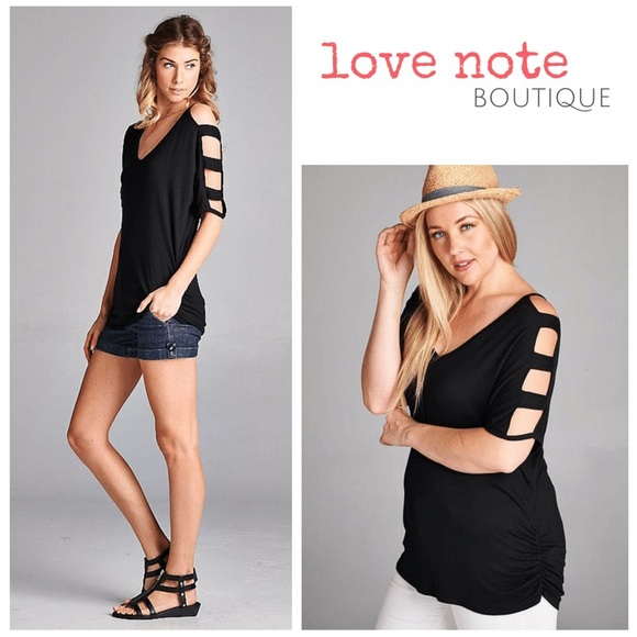 🎉HP🎉 S-3X Cut-Out Sleeve Top