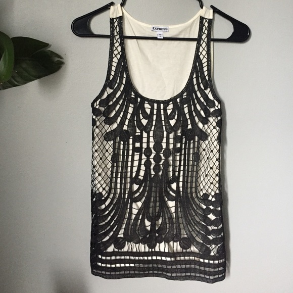 Express Delicate Overlay Tank; Size: S