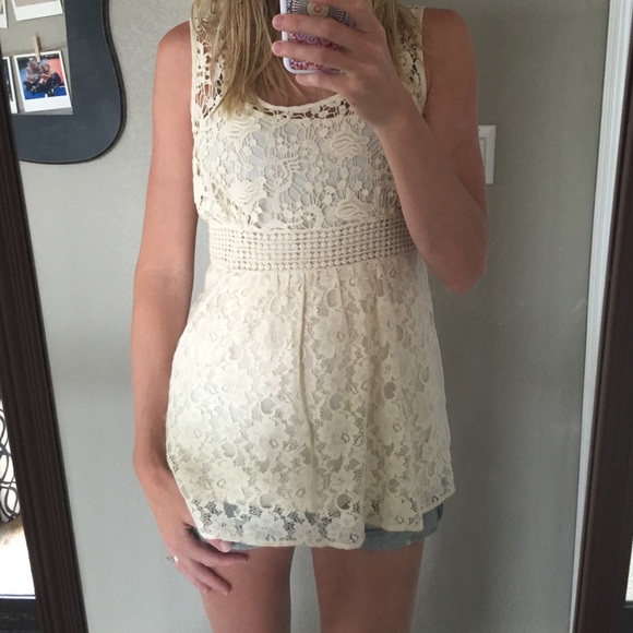 Lace Ivory Tank