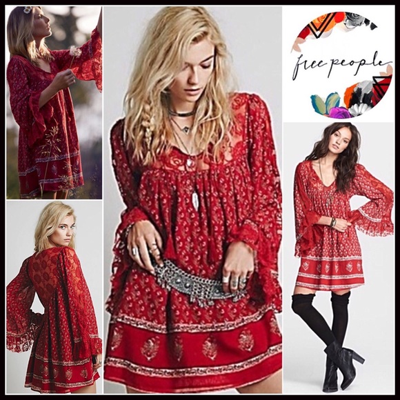 Free People Dresses & Skirts - ❌SOLD❌FREE PEOPLE Boho DRESS Tunic Dress