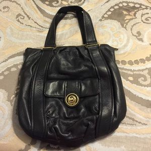 Michael Kors black leather hobo style purse