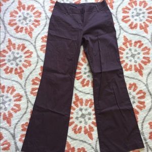 brown flare leg dress pants