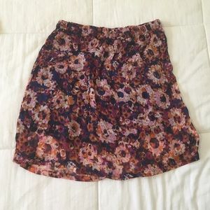 Flower printed skirt
