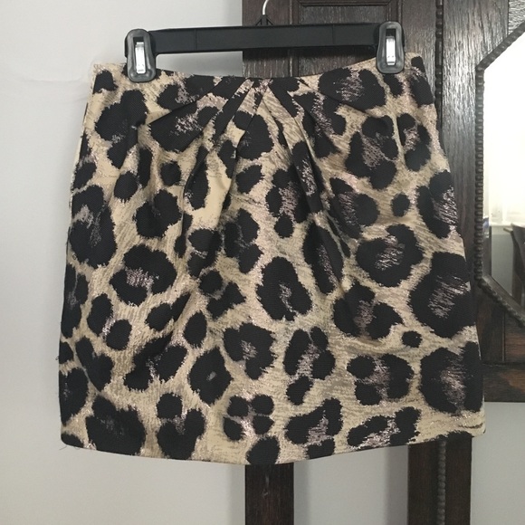 Tibi leopard skirt