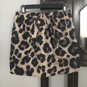Tibi leopard skirt
