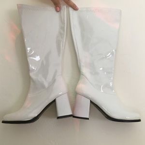 white gogo boots