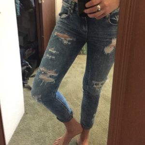 High waisted jeans