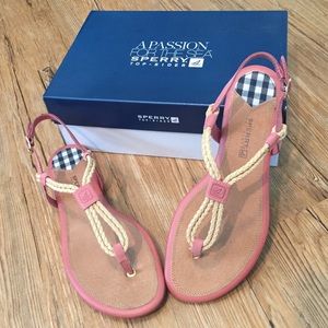 Sperry Lacie Woven Washed Red Sandal