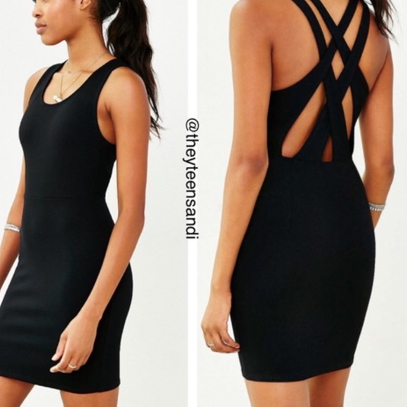 Urban Outfitters Dresses & Skirts - Urban Outfitters Black Cross-back Bodycon Dress